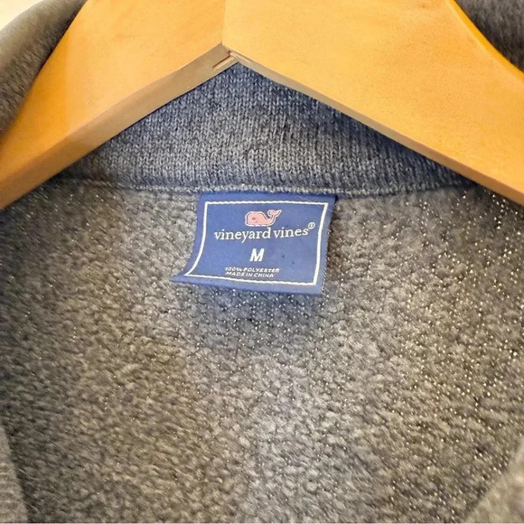 Vineyard Vines Men's Fleece Vest Gray M Full-Zip TX Southlake Carroll Dragons - Picture 4 of 12
